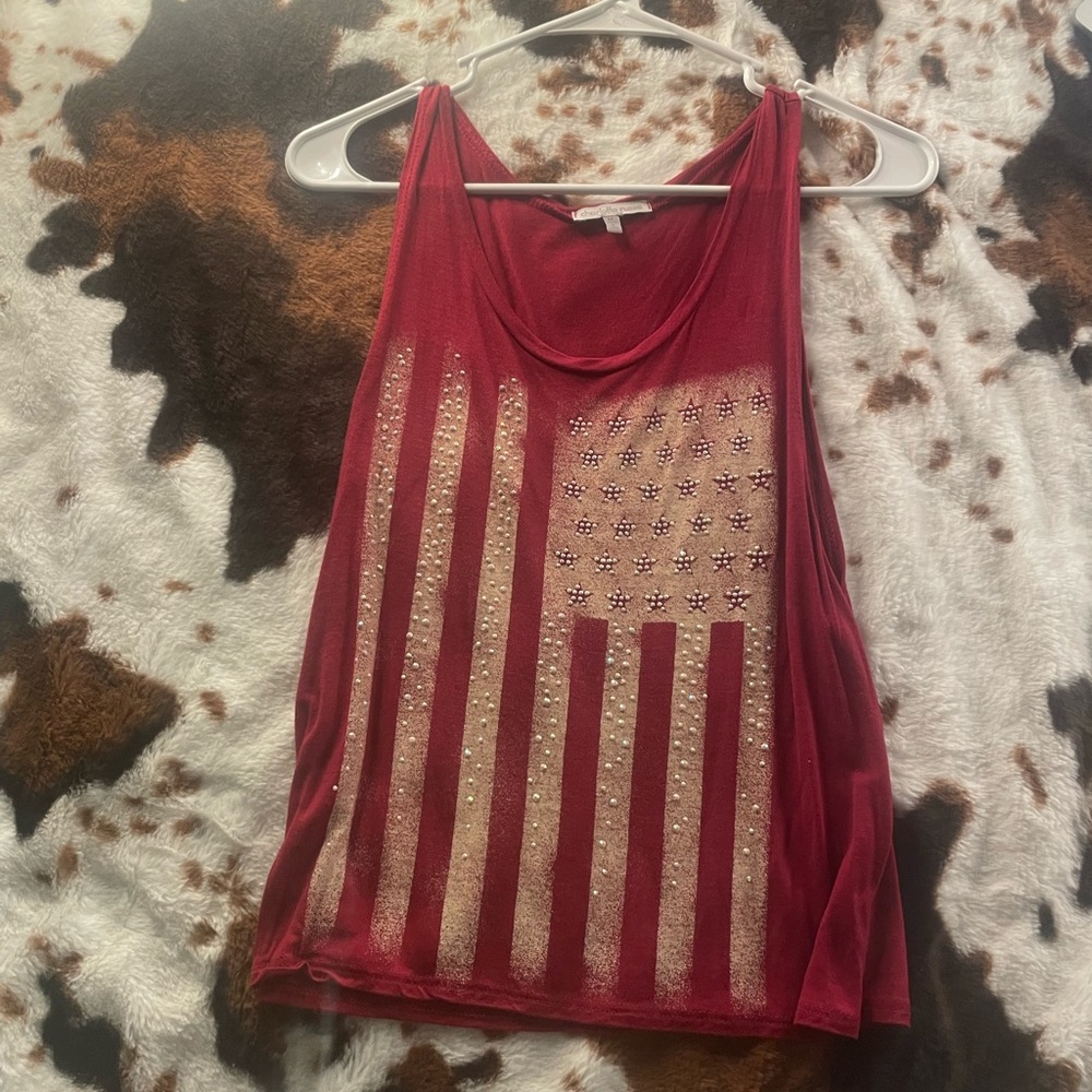 American flag tank top